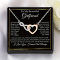 Infinity Bloom Heart Necklace for Girlfriend with Gift Box